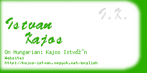 istvan kajos business card